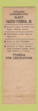 Matchbook Cover - Fausto Yturria Jr State Rep Election Brownsville TX