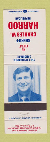 Matchbook Cover - Sheriff Charles W Harrod Election Lima OH