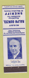 Matchbook Cover - Ralph Gunzel for Sheriff Marathon County WI election