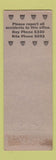 Matchbook Cover - Ralph Gunzel for Sheriff Marathon County WI election