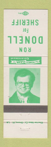 Matchbook Cover - Ron Donell for Sheriff Hancock County WV