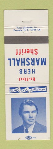 Matchbook Cover - Herb Marshall Sheriff Election