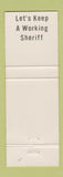 Matchbook Cover - Herb Marshall Sheriff Election