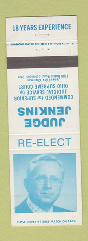 Matchbook Cover - Judge Jenkins Election Ohio OH Columbus