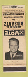 Matchbook Cover - Harold Bissantz Clermont County Commissioner Election OH