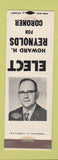 Matchbook Cover - Howard H Reynolds for Coroner New Castle PA