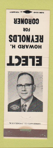 Matchbook Cover - Howard H Reynolds for Coroner New Castle PA