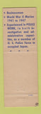 Matchbook Cover - Fishel for Sheriff election