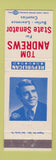 Matchbook Cover - Tom Andrews State Senator Butler Lawrence County PA?