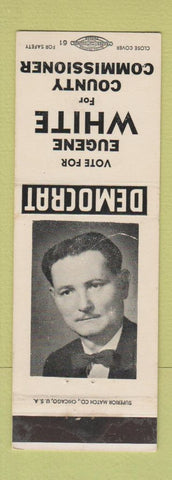 Matchbook Cover - Eugene White for County Commissioner