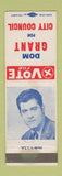 Matchbook Cover - Dom Grant for City Council WEAR