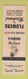 Matchbook Cover - Flowers by Richard Edmonton AB