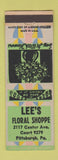 Matchbook Cover - Lee's Floral Shop Pittsburgh PA flowers