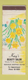 Matchbook Cover - Kay's Beauty Salon Honolulu Hawaii WORN