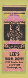 Matchbook Cover - Lee's Floral Shop Pittsburgh PA flowers