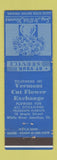Matchbook Cover - Vermont Cut Flowers Exchange White River Junction VT