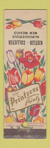 Matchbook Cover - Printzess Women's Clothes Albuquerque NM feature Kistler WEAR
