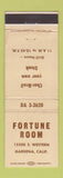Matchbook Cover - Fortune Room Gardena CA restaurant WORN