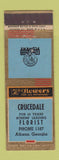 Matchbook Cover - Crucedale Florist Flowers Athens GA low phone # ADVANCE