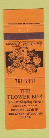 Matchbook Cover - The Flower Box Oak Creek WI