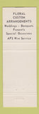 Matchbook Cover - The Flower Box Oak Creek WI