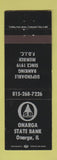 Matchbook Cover - Onarga State Bank IL