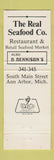 Matchbook Cover - Real Seafood Company Dennison's Ann Arbor MI
