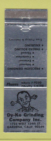 Matchbook Cover - Dy Ko Grinding Gardena CA WEAR