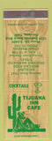 Matchbook Cover - Tijuana Inn Cafe Gardena CA Mexican #1