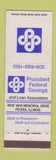Matchbook Cover - Provident Federal Savings Peoria IL