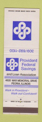 Matchbook Cover - Provident Federal Savings Peoria IL