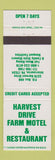 Matchbook Cover - Harvest Drive Farm Motel Intercourse PA