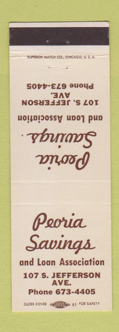 Matchbook Cover - Peoria Savings Bank IL?