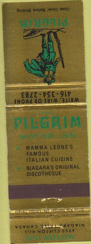 Matchbook Cover - Pilgrim Motor Inn Niagara Falls Canada