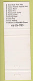 Matchbook Cover - Pilgrim Motor Inn Niagara Falls Canada