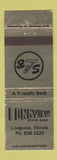 Matchbook Cover - Longview State Bank IL