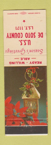Matchbook Cover - USS De Soto Country Christmas WEAR