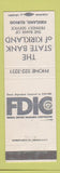 Matchbook Cover - State Bank of Kirkland IL