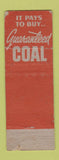 Matchbook Cover - Cliffs Coals Cliffs Iron Cleveland OH POOR STRIKER WORN