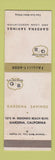Matchbook Cover - Gardena Savings and Loan CA WEAR
