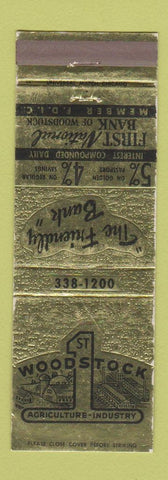 Matchbook Cover - 1st Woodstock National Bank IL WEAR