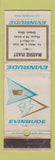Matchbook Cover - Evinrude Boat Motors Marine Mart Orient OH WORN