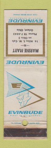 Matchbook Cover - Evinrude Boat Motors Marine Mart Orient OH WORN