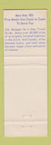 Matchbook Cover - Motel Ebensburger PA Best Western