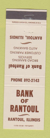 Matchbook Cover - Bank of Rantoul IL