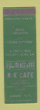 Matchbook Cover - NK Cafe Albany NY SAMPLE