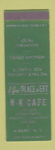 Matchbook Cover - NK Cafe Albany NY SAMPLE