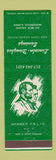 Matchbook Cover - Lincoln Douglas Savings Bank Jacksonville IL GREEN