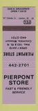 Matchbook Cover - Pierpont Store Columbia MO