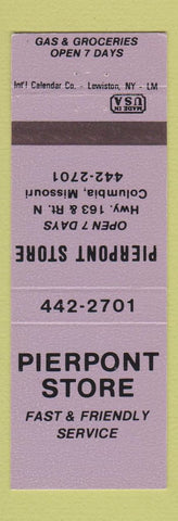 Matchbook Cover - Pierpont Store Columbia MO